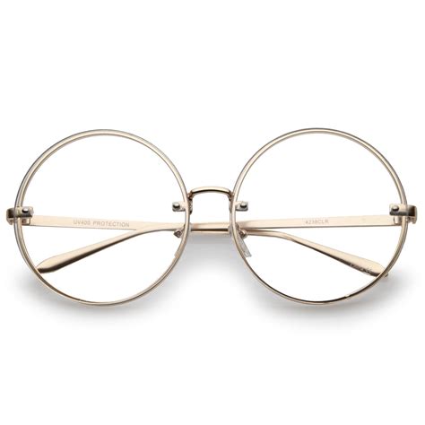modern oversize infinity round clear lens glasses zerouv