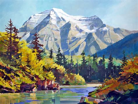 Autumn At Robson 40x60 With Images Landscape Artist Mountain