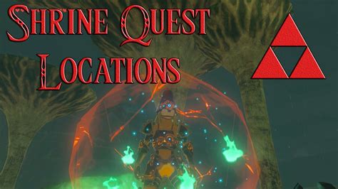 All Zelda Breath Of The Wild Shrine Quest Locations Guide Youtube