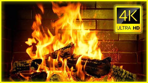 Burning Fireplace Crackling 10 Hours 4k Ultra Hd Relaxing Fireplace