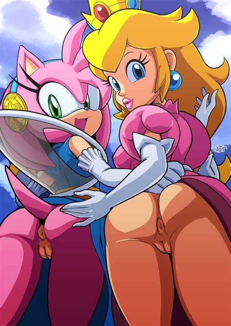 Rule 34 2018 2girls Adoreapup Amy Rose Animal Ears Anthro Anthrofied
