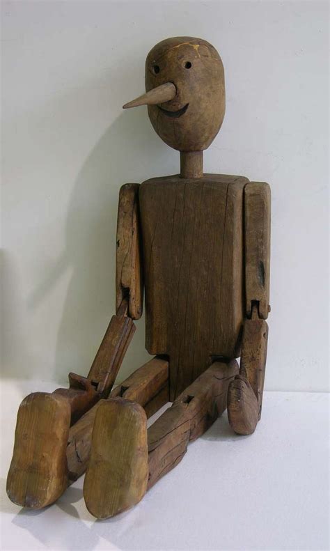 Italian Articulated Wooden Pinocchio Sculpture Wood Carving Faces