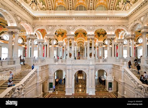 The Great Hall In The Thomas Jefferson Building Library Of Congress