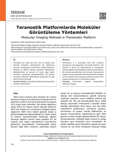 Teranostik Platformlarda Moleküler Görüntüleme Yöntemleri