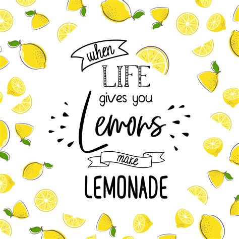 When Life Gives You Lemons Make Lemonade Quote Design With Fruits
