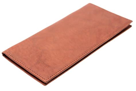 Checkbook Cover Holder Super Slim Plain Mens Womens Genuine Leather