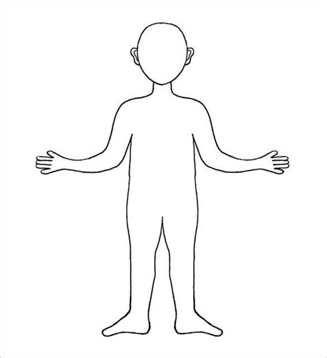 22 Free Body Outline Templates Printable Pdf And Doc