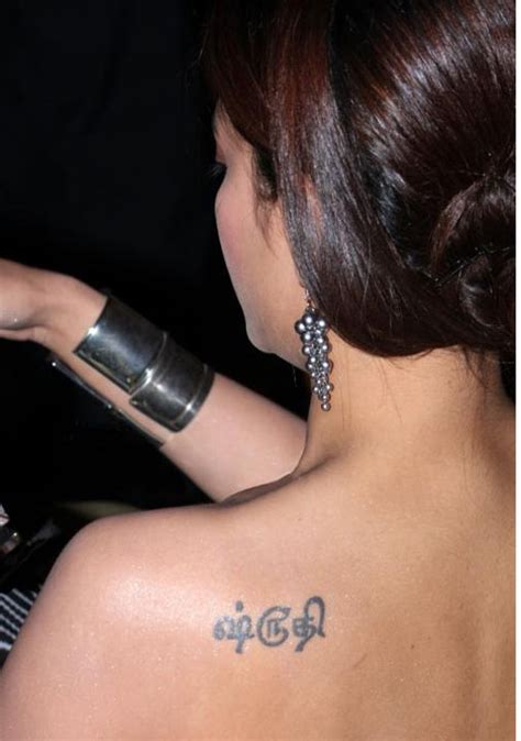 Actress Shruti Hassan Tattoo Bollywood Tattoo Fashion Online Magazine