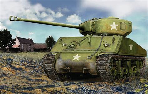 Wallpaper Usa Tank M4 Sherman The Second World War Armor M4a276w