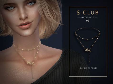 Sims 4 — S Club Ts4 Wm Necklace 202102 By S Club — Necklace 3 Swatches