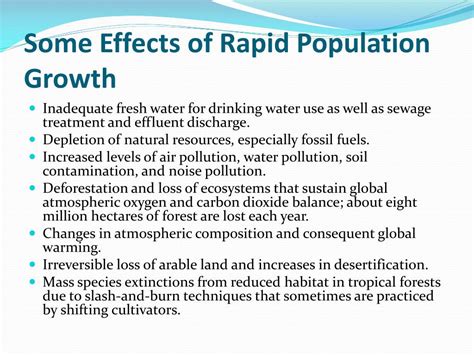 Consequences Of Rapid Population Growth Tw