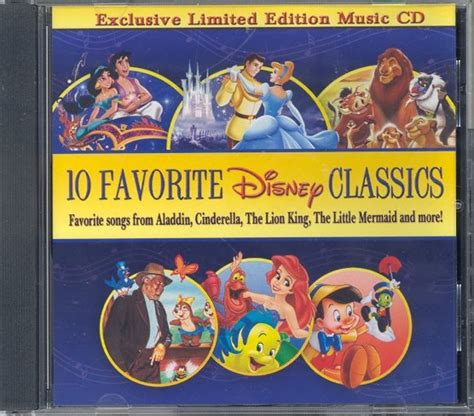 10 Favorite Disney Classics By Walt Disney ~ Cd 2005
