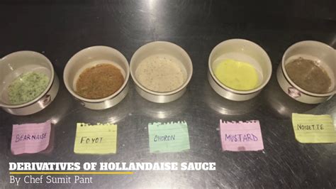 Derivatives Of Hollandaise Sauce Ihm Notes Ihm Basic Training