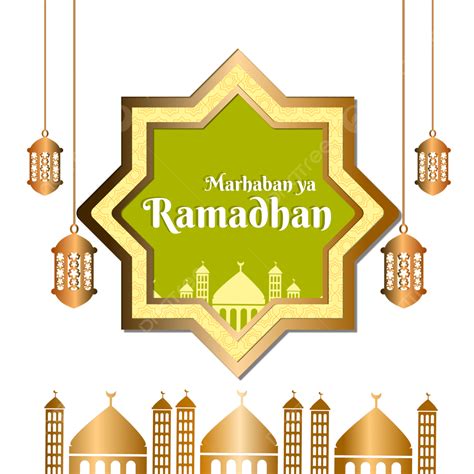 Marhaban Ya Ramadhan Biglietto Di Auguri Grafica Vettoriale Per Banner