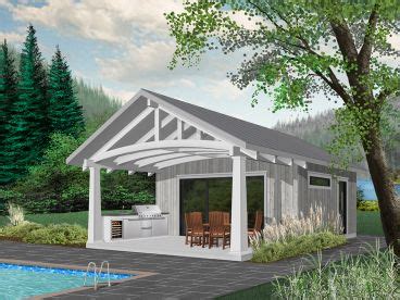 Check spelling or type a new query. Pool House Plans | Pool House with Grilling Porch # 028P ...