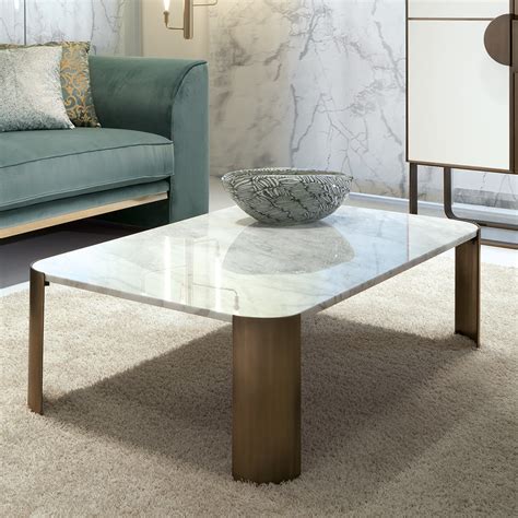 Affordable and exactly the right cut of marble! Contemporary Rectangular Marble Italian Designer Coffee Table