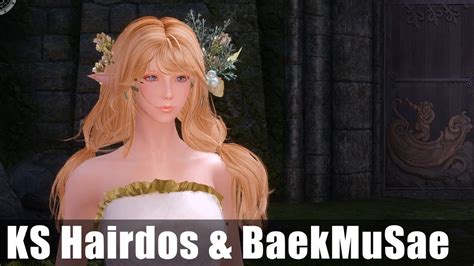 Skyrim Mod Showcase Ks Hairdos And Baekmusae Hdt Physics Youtube