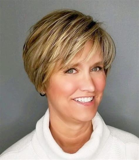 Layers have volume and long layers will hide your chubby face. 90 Classy and Simple Short Hairstyles for Women over 50