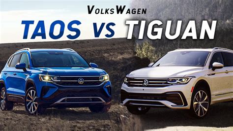 4k Volkswagen Taos Vs Tiguan Comparison Video Exterior Interior