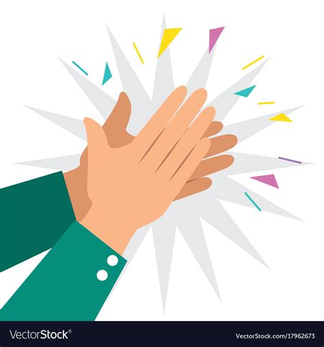 Human Hands Clapping Ovation Applaud Hands Vector Image