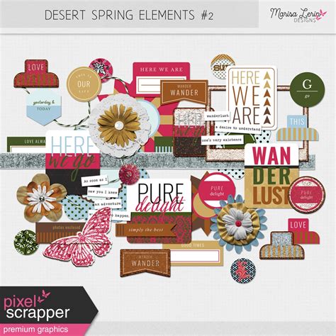 Desert Spring Elements Kit 2 By Marisa Lerin Graphics Kit
