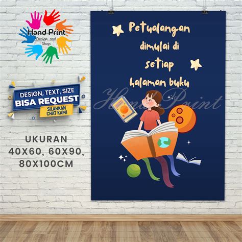 Jual Spanduk Banner Mmt Ayo Membaca Pojok Baca Pendidikan Motivasi Anak