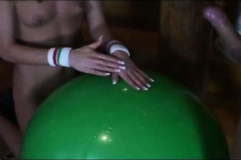 Blond Eats Cum Off Of Exercise Ball Eporner