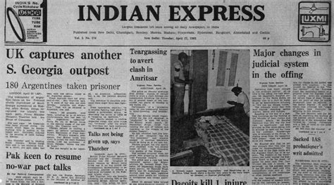 April 27 1982 Forty Years Ago Uks Assault The Indian Express