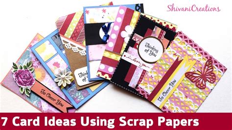 7 Card Ideas Using Scrap Papers Best From Waste Youtube