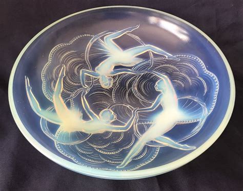 French Art Deco Opalescent Glass Bowl Depicting Dancers Catawiki