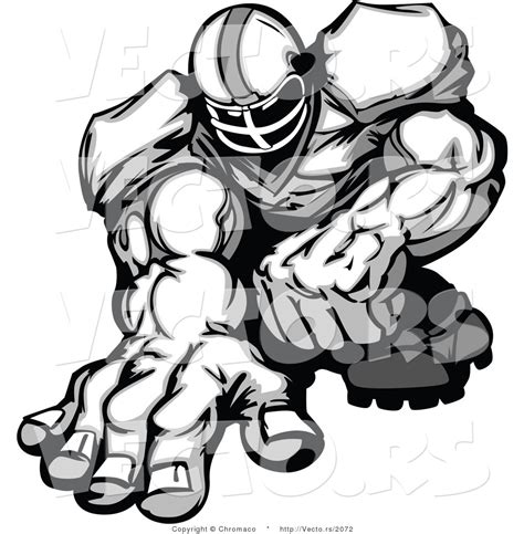 Best Football Player Clipart Black And White 21022