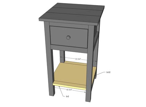 Ana White Mini Farmhouse Bedside Table Plans Diy Projects
