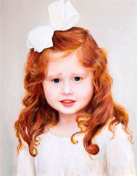 Oil Painting Custom Portraits From Your Photos Child Etsy Custom