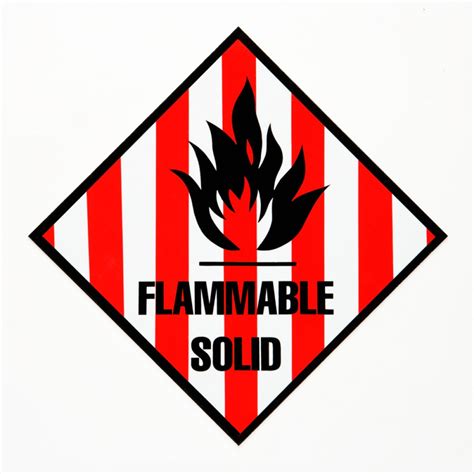 Hazard Diamond Label Two Colour Flammable Solid