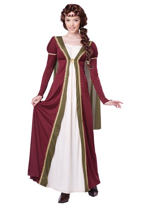 Renaissance Woman Costume Adult Medieval Maiden Halloween Fancy Dress Clothing Shoes