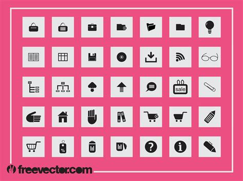 Square Icons Set Free Icon Packs Ui Download