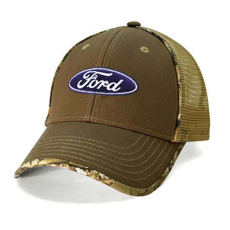Ford Logo Camo Trim Mesh Back Baseball Cap