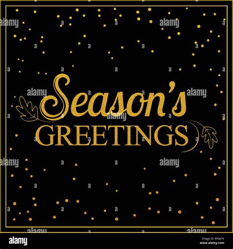 Vector Gold Seasons Greetings Card Designvintage Card For Holidays