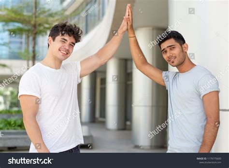 1269 Two Guys High Five Images Stock Photos And Vectors Shutterstock