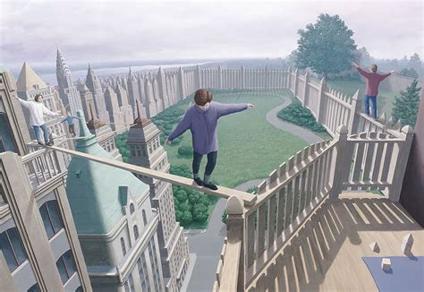 25 Mind Twisting Optical Illusion Paintings By Rob Gonsalves Illusion