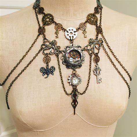 Steampunk Shoulder Necklace Steampunk Jewelryshoulder Chains Body