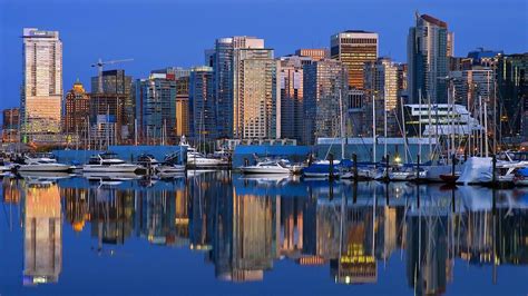 Skylines Downtown Vancouver British Columbia Harbours Wallpapers