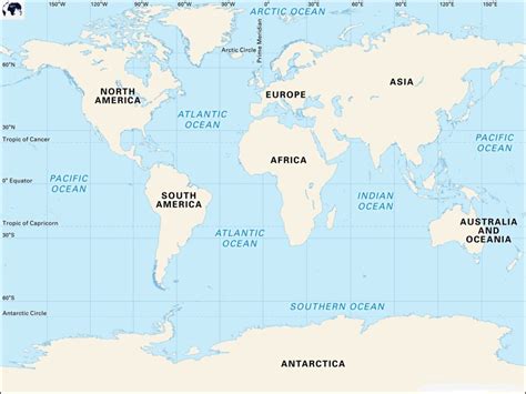 Southern Ocean Map With Countries Blank World Map