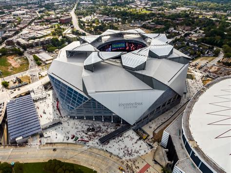 Opened in august 2017 as a replacement for the georgia dome, it serves as the home stadium of the atlanta falcons of the. Video: Mercedes-Benz Stadium rated most sustainable in the ...