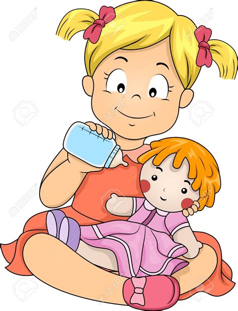 Girl And Doll Clipart Free Clipground