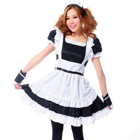 Maid Costumes Women Cosplay Lolita Pink Purple French Anime Beer Sexy