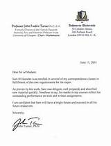 Photos of Recommendation Letter For Student Master Degree