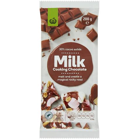 Calories In Woolworths Cooking Chocolate Milk Calcount