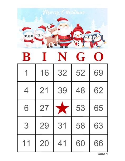 200 Christmas Bingo Cards Pdf Download 1 Per Page Instant Printable