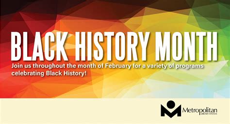 2020 Black History Month Activities Metropolitan Library System